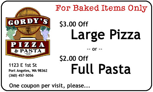 Coupon - Gordy's Pizza & Pasta